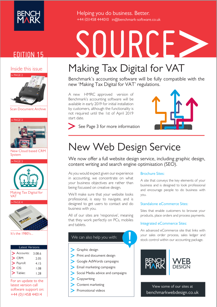 Benchmark Source 15 Newsletter Benchmark Software